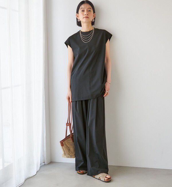 SHIPS for women「【SHIPS別注】TAION: 〈UVカット/接触冷感/吸水速乾〉ドロスト パンツ」|その他|