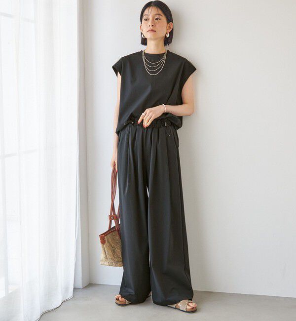 SHIPS for women「【SHIPS別注】TAION: 〈UVカット/接触冷感/吸水速乾〉ドロスト パンツ」|その他|