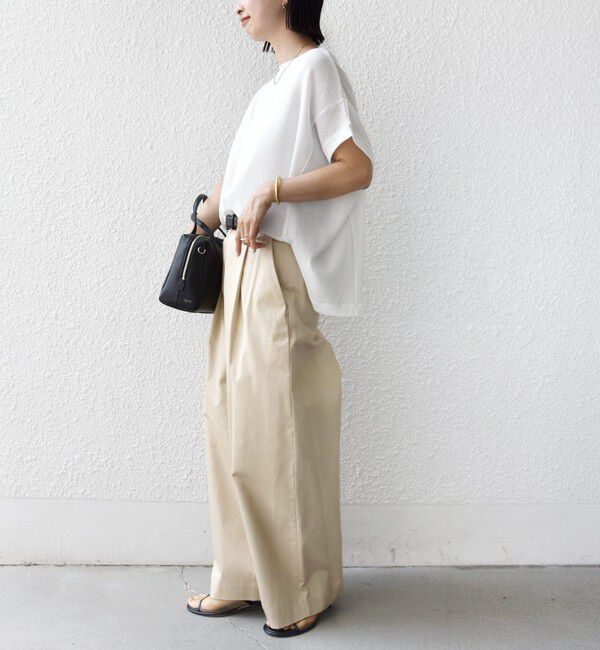 SHIPS for women「【WEB限定】シアー ワッフル スリット TEE」|Tシャツ・カットソー|