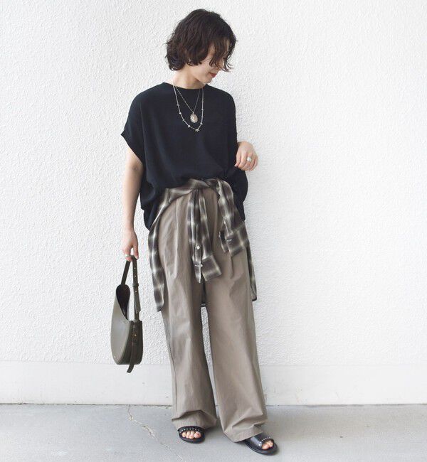SHIPS for women「【WEB限定】シアー ワッフル スリット TEE」|Tシャツ・カットソー|