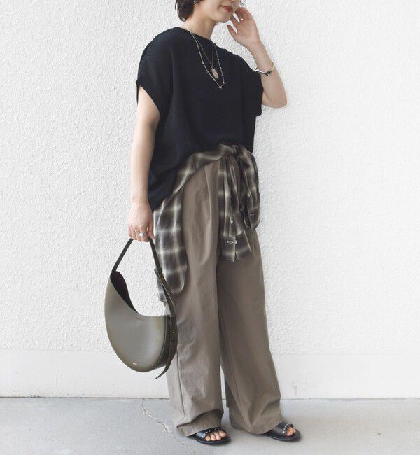 SHIPS for women「【WEB限定】シアー ワッフル スリット TEE」|Tシャツ・カットソー|