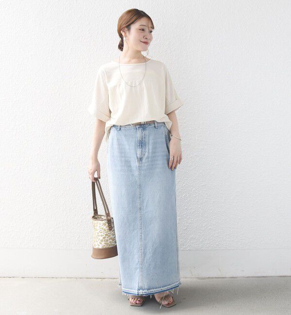 SHIPS for women「【実力派ベーシック】〈手洗い可能〉レーヨン ナイロン ドルマン 半袖 プルオーバー」|Tシャツ・カットソー|