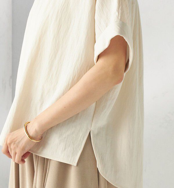 SHIPS for women「【実力派ベーシック】〈手洗い可能〉レーヨン ナイロン ドルマン 半袖 プルオーバー」|Tシャツ・カットソー|