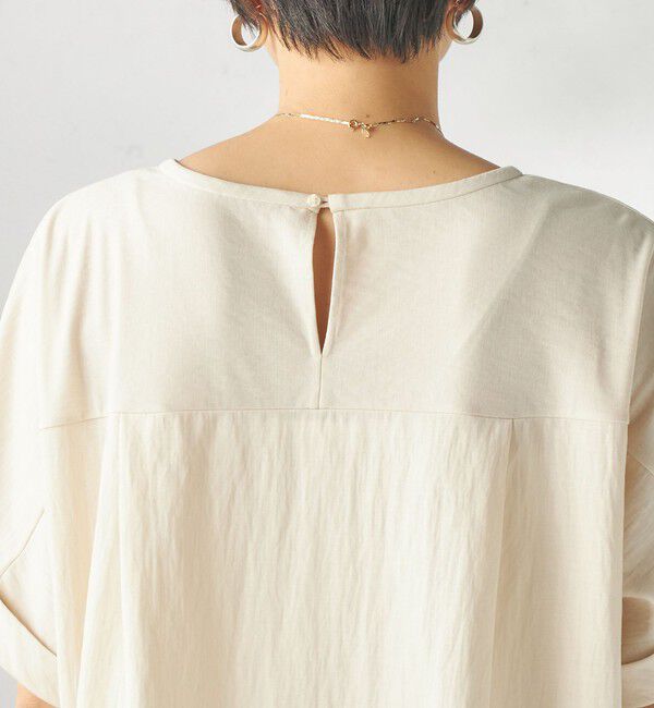 SHIPS for women「【実力派ベーシック】〈手洗い可能〉レーヨン ナイロン ドルマン 半袖 プルオーバー」|Tシャツ・カットソー|