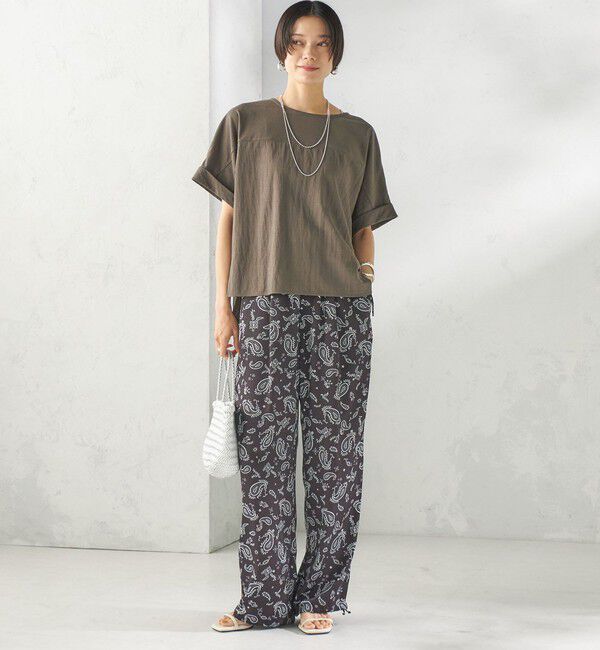 SHIPS for women「【実力派ベーシック】〈手洗い可能〉レーヨン ナイロン ドルマン 半袖 プルオーバー」|Tシャツ・カットソー|