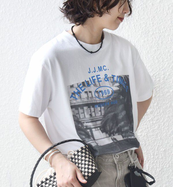 SHIPS for women「J.J.MERCER: プリント TEE」|Tシャツ・カットソー|ホワイト系
