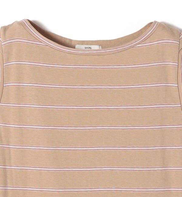 SHIPS for women「《予約》〈手洗い可能〉マルチ ボーダー ノースリーブ ワンピース」|ワンピース|
