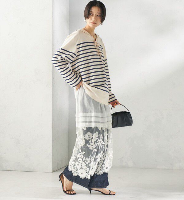 SHIPS for women「【SHIPS別注】Le minor: ボーダー セーラーカラー プルオーバー」|Tシャツ・カットソー|