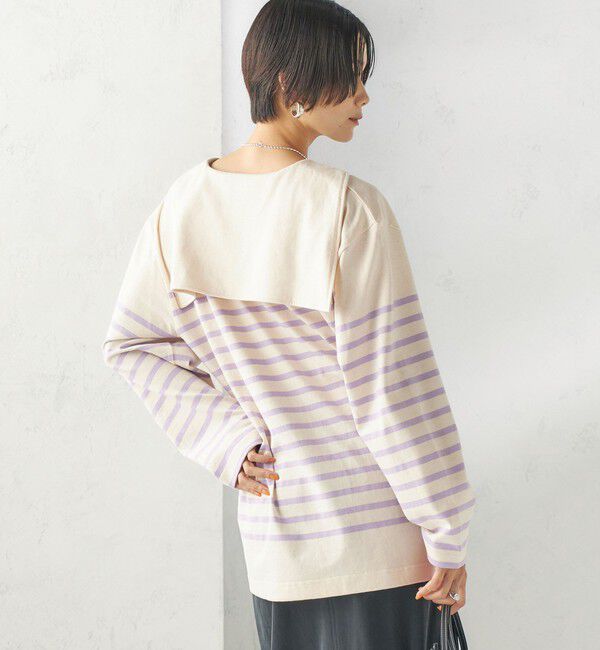 SHIPS for women「【SHIPS別注】Le minor: ボーダー セーラーカラー プルオーバー」|Tシャツ・カットソー|