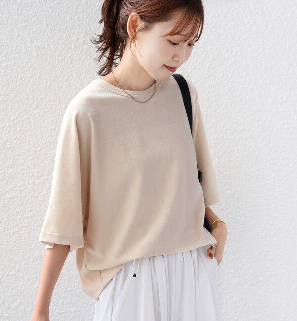 SHIPS for women「【実力派ベーシック】〈接触冷感/UVカット〉マイクロ パイル ドルマンスリーブ プルオーバー」|Tシャツ・カットソー|