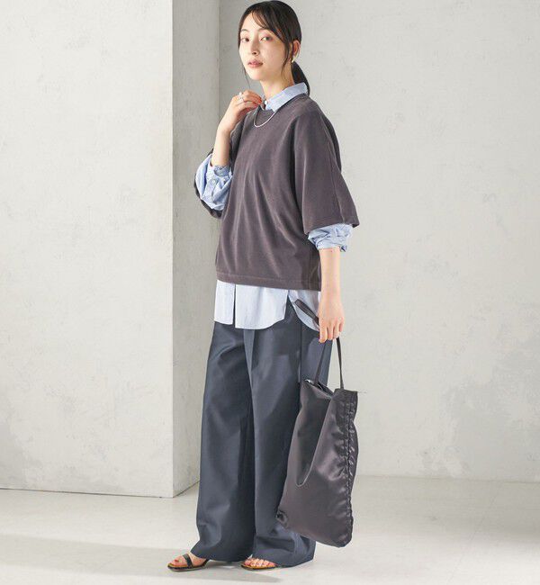 SHIPS for women「【実力派ベーシック】〈接触冷感/UVカット〉マイクロ パイル ドルマンスリーブ プルオーバー」|Tシャツ・カットソー|