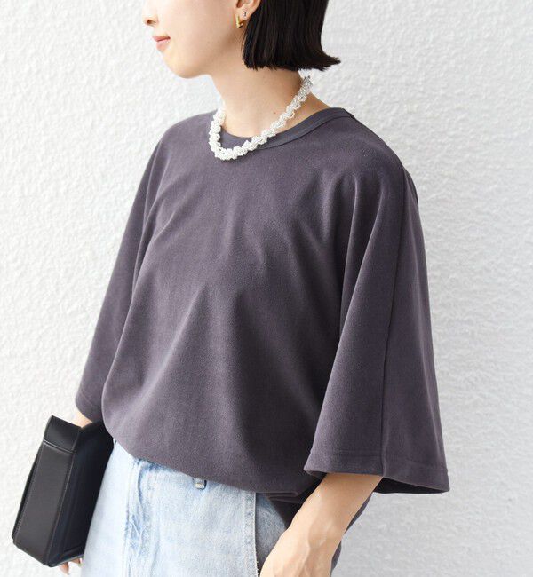 SHIPS for women「【実力派ベーシック】〈接触冷感/UVカット〉マイクロ パイル ドルマンスリーブ プルオーバー」|Tシャツ・カットソー|