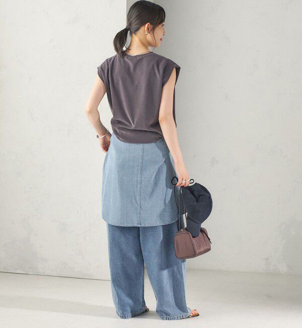 SHIPS for women「【実力派ベーシック】〈接触冷感/UVカット〉マイクロ パイル フレンチスリーブ プルオーバー」|Tシャツ・カットソー|