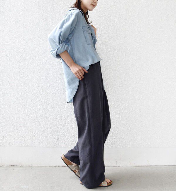 SHIPS for women「〈洗濯機可能〉ステッチ デザイン イージー ワイド パンツ」|その他|