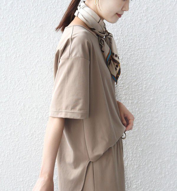 SHIPS for women「〈手洗い可能〉フィブリル サテン ジャージー 半袖 プルオーバー」|Tシャツ・カットソー|