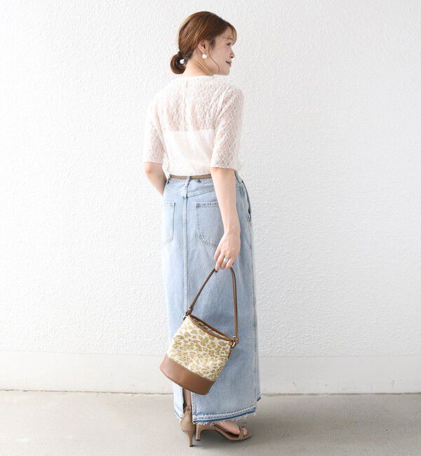 SHIPS for women「〈手洗い可能〉ストレッチ フラワー レース TEE」|Tシャツ・カットソー|