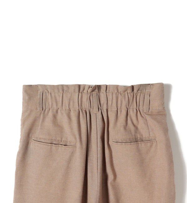 SHIPS for women「〈手洗い可能〉麻混 シャンブレー ピケ 2タック パンツ」|スラックス|