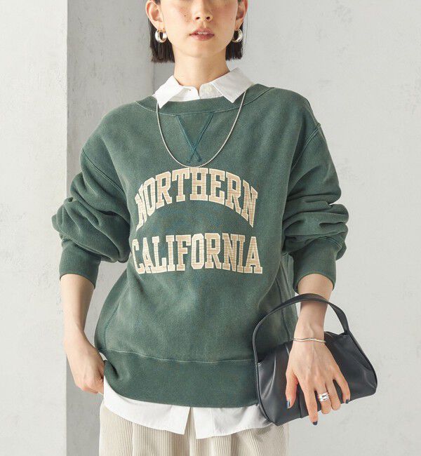 SHIPS for women「《予約》【SHIPS別注】Champion: リバー スウィーブ ロゴ スウェット」|スウェット・ジャージ|グリーン
