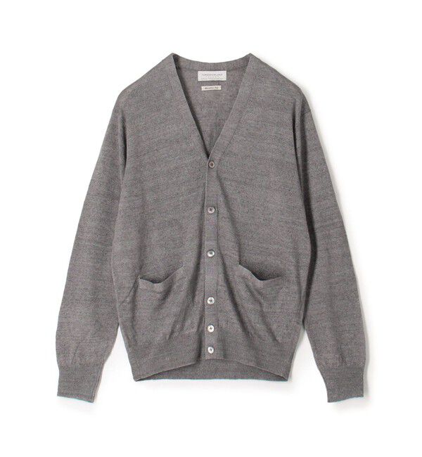 TOMORROWLAND MENS「TOMORROWLAND tricot ティントリネン 14ゲージVネックカーディガン」|カーディガン|15 グレー