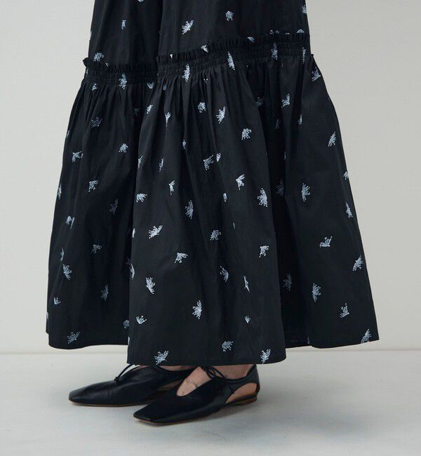TOMORROWLAND BUYING WEAR「【別注】ne Quittez pas BLACK ロングスカート」|フレア|