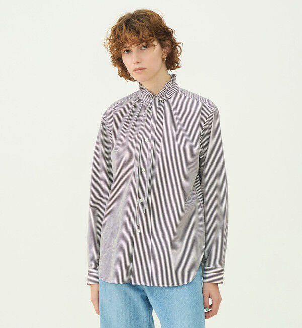 MACPHEE「【WEB先行予約】コットンブロード タイ付きブラウス」|シャツ・ブラウス|