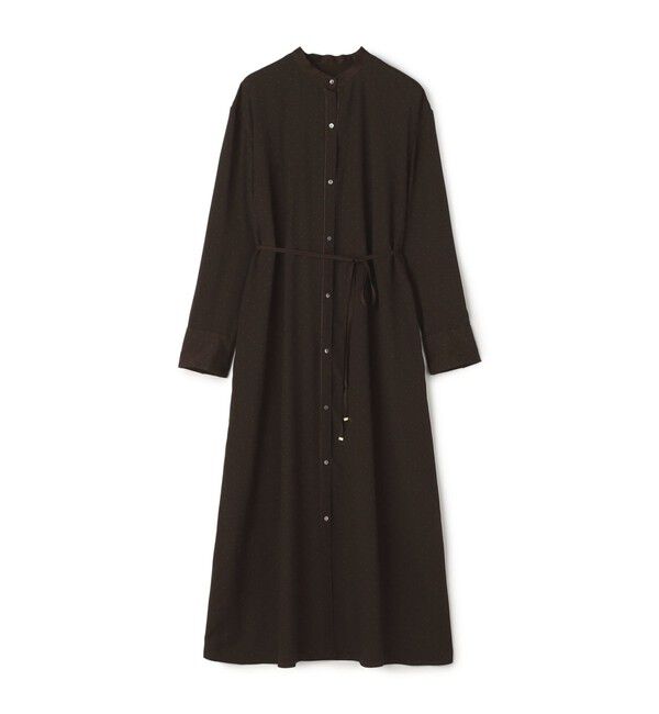 Ballsey「ドットプリント ロングシャツワンピース」|ワンピース|48 ブラウン系