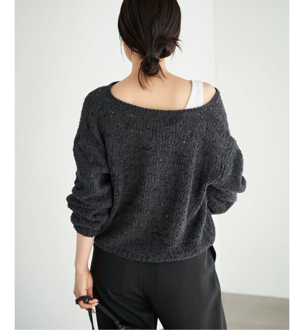 Plage「《一部店舗・WEB限定追加》Fringe yarn カーディガン 3」|カーディガン|
