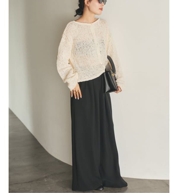 Plage「《一部店舗・WEB限定追加》Fringe yarn カーディガン 3」|カーディガン|