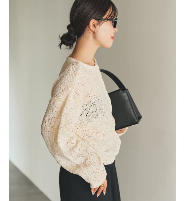 Plage「《一部店舗・WEB限定追加》Fringe yarn カーディガン 3」|カーディガン|