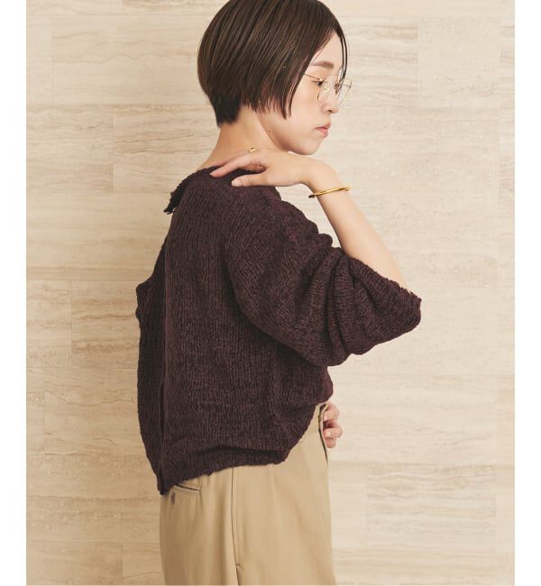 Plage「《一部店舗・WEB限定追加》Fringe yarn カーディガン 3」|カーディガン|