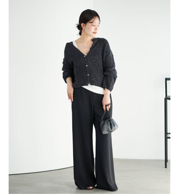 Plage「《一部店舗・WEB限定追加》Fringe yarn カーディガン 3」|カーディガン|