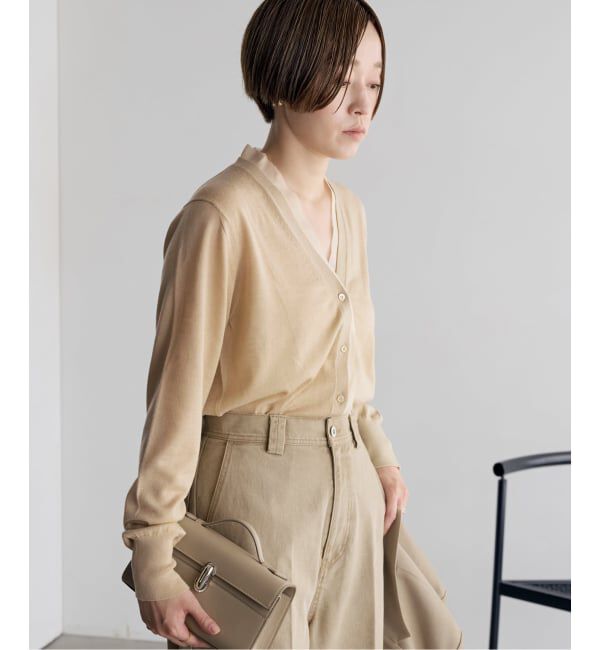 Plage「《予約》Chiffon Collar カーディガン」|カーディガン|