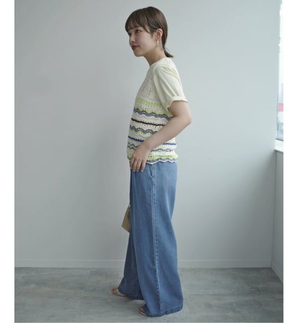 SLOBE IENA「《4サイズ展開/追加3》LEDENIM TUCK TROUSERデニム」|デニム|