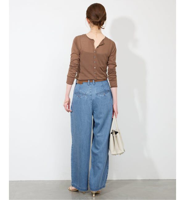 SLOBE IENA「《4サイズ展開/追加3》LEDENIM TUCK TROUSERデニム」|デニム|