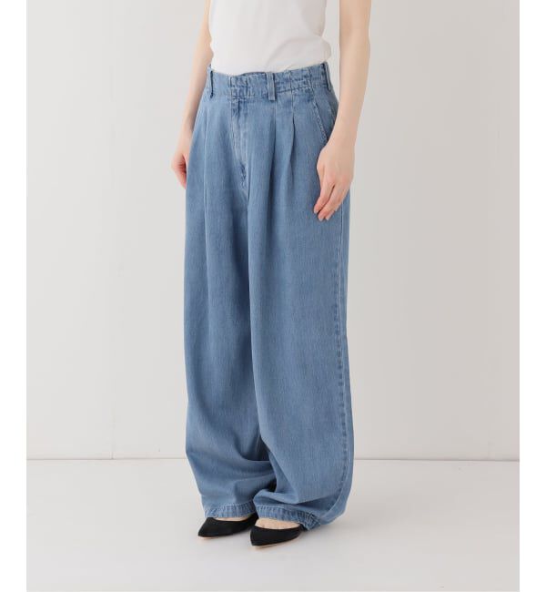 SLOBE IENA「《4サイズ展開/追加3》LEDENIM TUCK TROUSERデニム」|デニム|