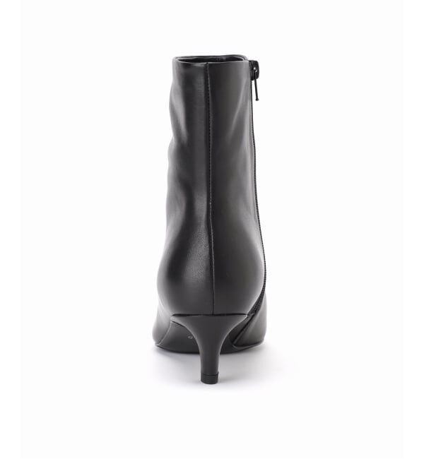 SLOBE IENA「《WEB限定/予約》SLOBE キトゥンヒールブーツ」|ショートブーツ|