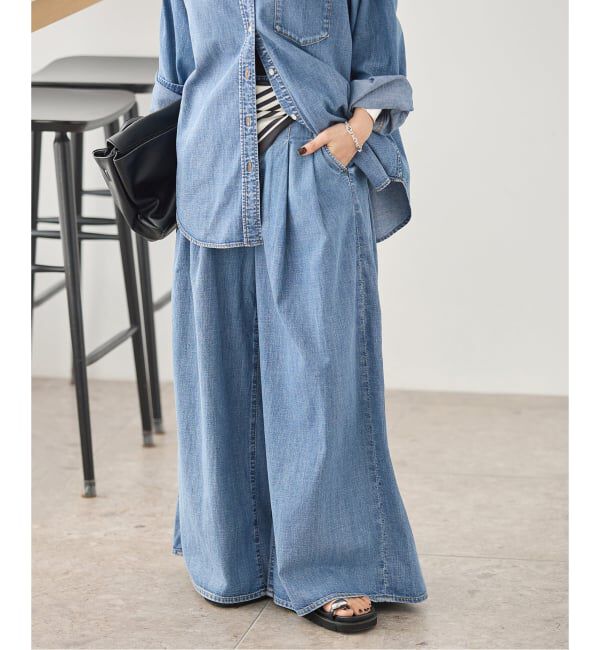 JOURNAL STANDARD「コーンデニムライトオンススーパーワイドパンツ」|デニム|
