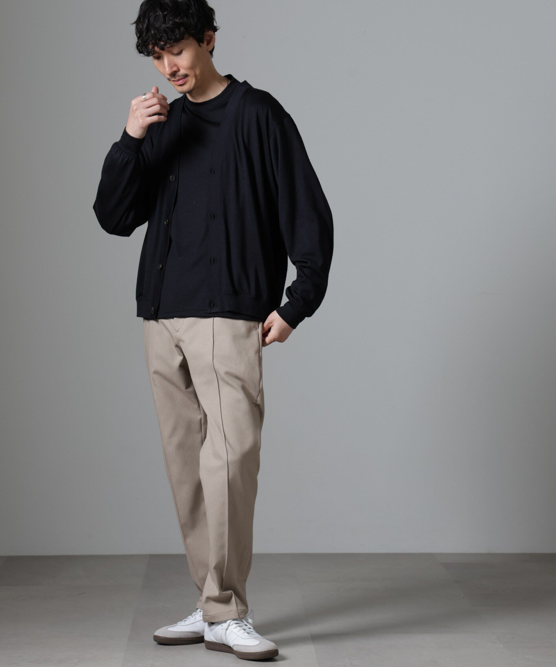 NANO universe「｢N TROUSERS BASIC｣CATINA(R)ﾒﾗﾝｼﾞ二重織ﾂｲﾙｽﾄﾚｯﾁﾊﾟﾝﾂ(ｾｯ  」|スーツ|