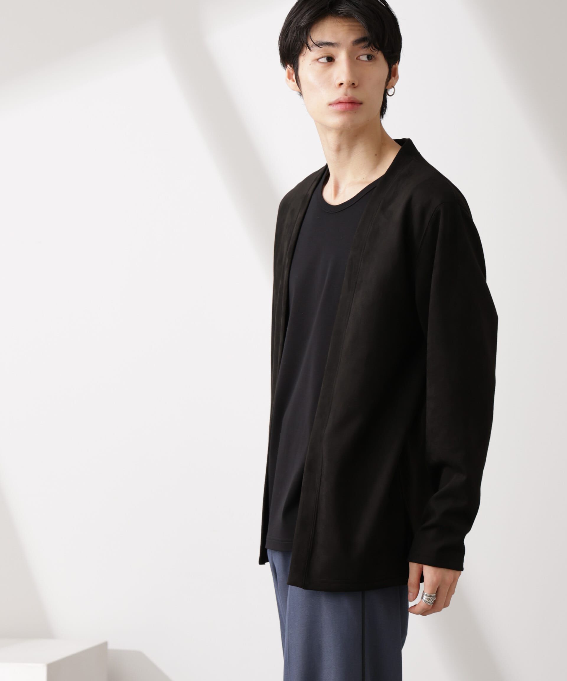 nano･universe「フェイクスエードトッパーカーディガン」|Tシャツ・カットソー|