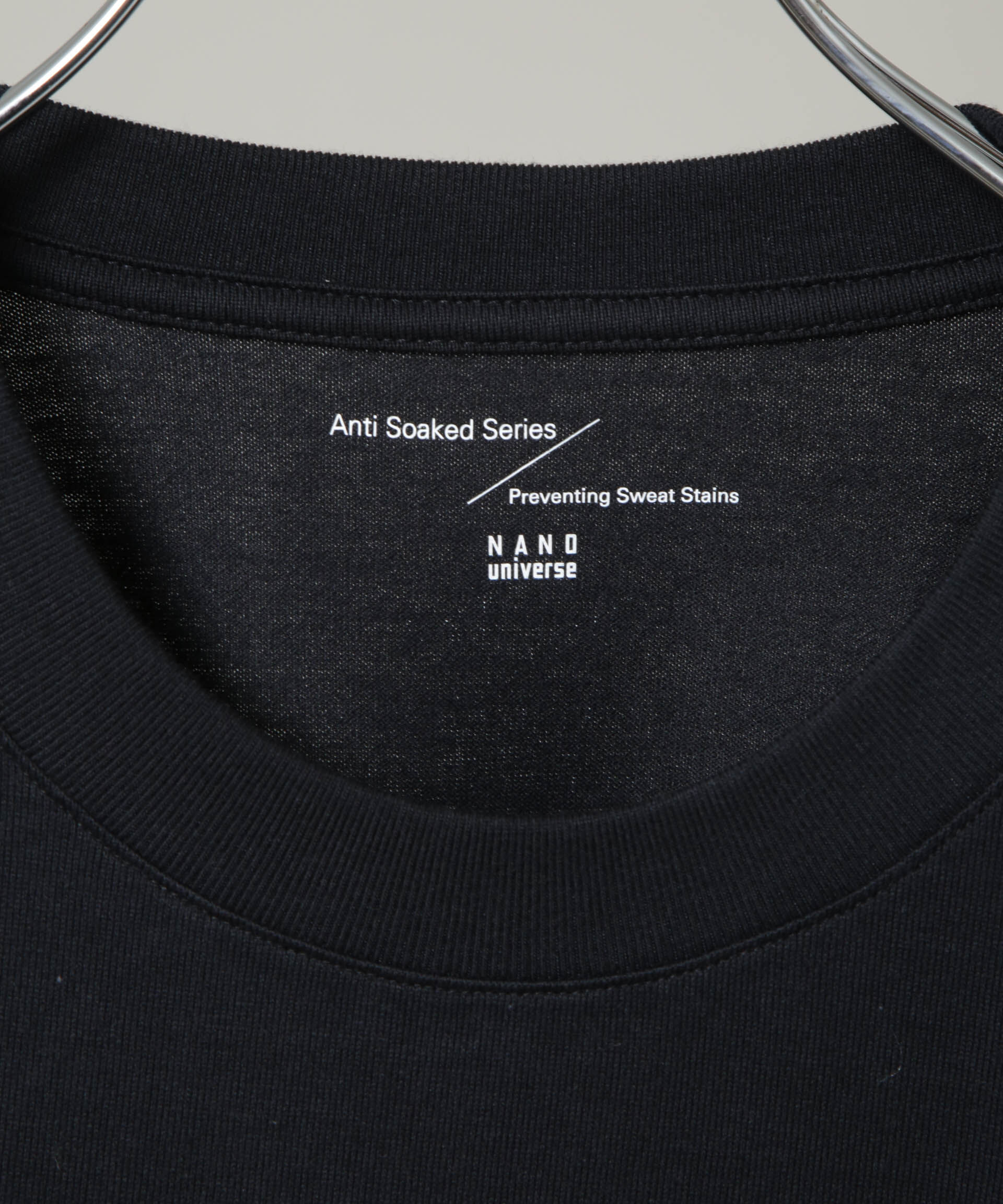 NANO universe「Anti Soaked(R)&times;SUNCHAI ロゴ刺繍 汗染み防止 Tシャツ長袖」|Tシャツ・カットソー|