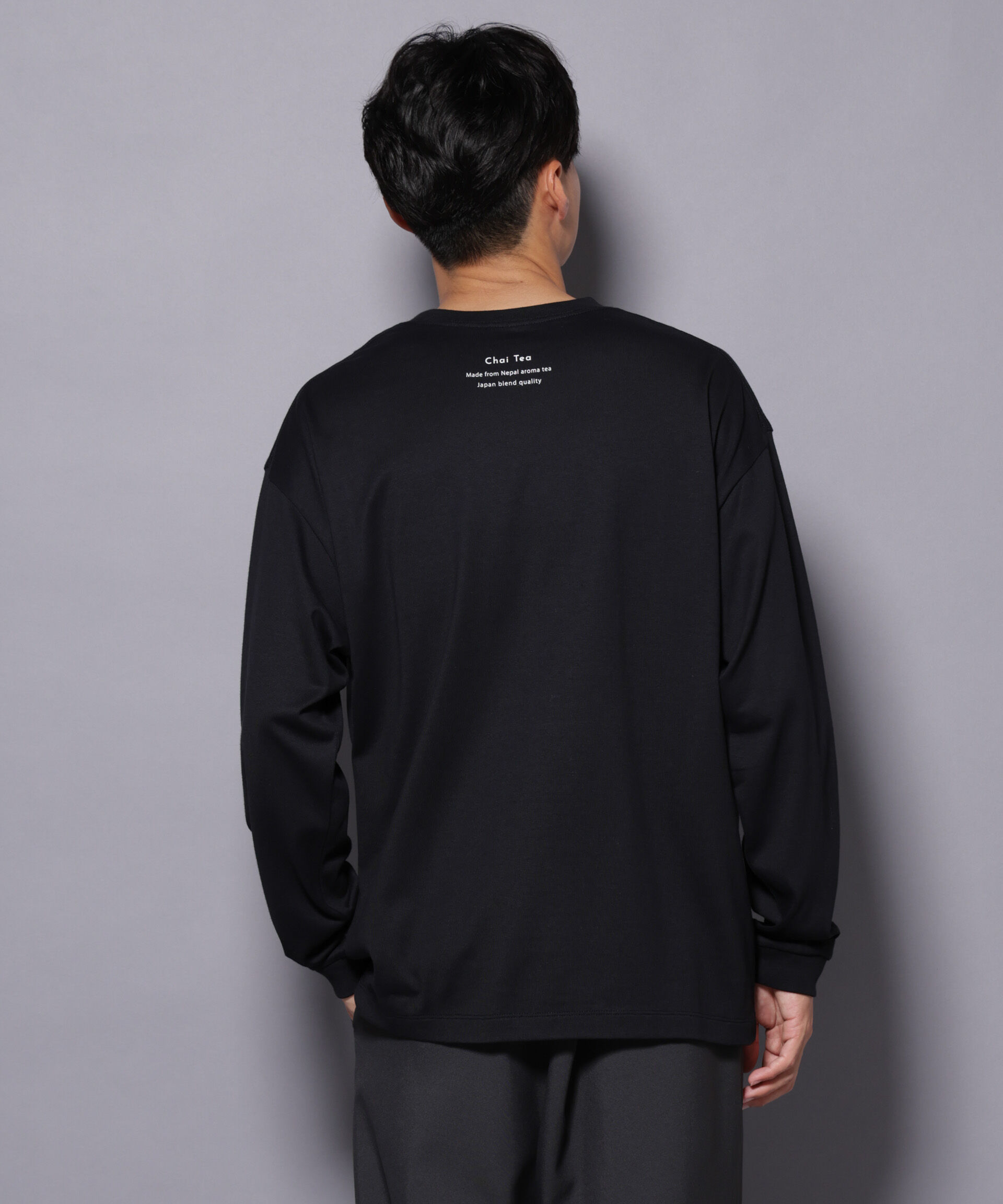NANO universe「Anti Soaked(R)&times;SUNCHAI ロゴ刺繍 汗染み防止 Tシャツ長袖」|Tシャツ・カットソー|