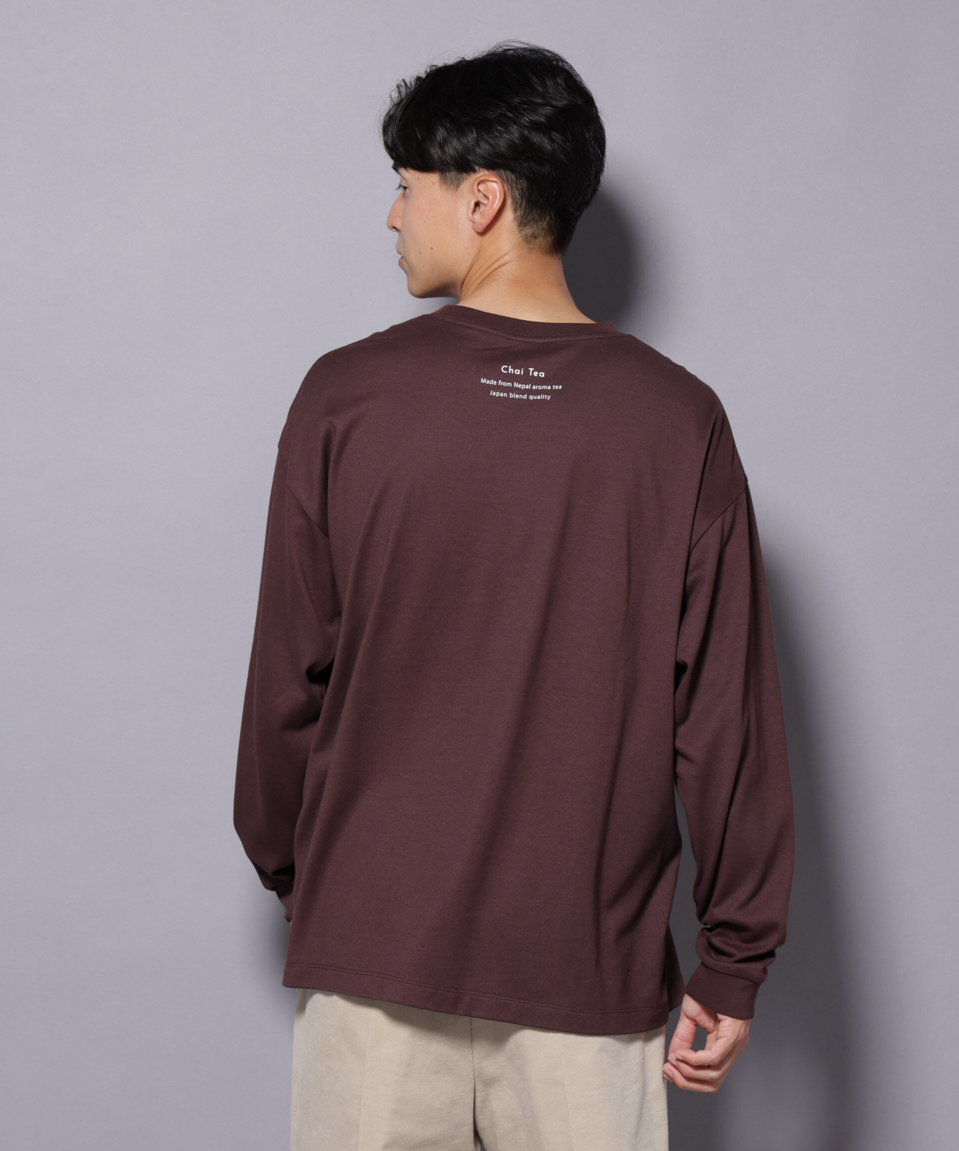 NANO universe「Anti Soaked(R)&times;SUNCHAI ロゴ刺繍 汗染み防止 Tシャツ長袖」|Tシャツ・カットソー|