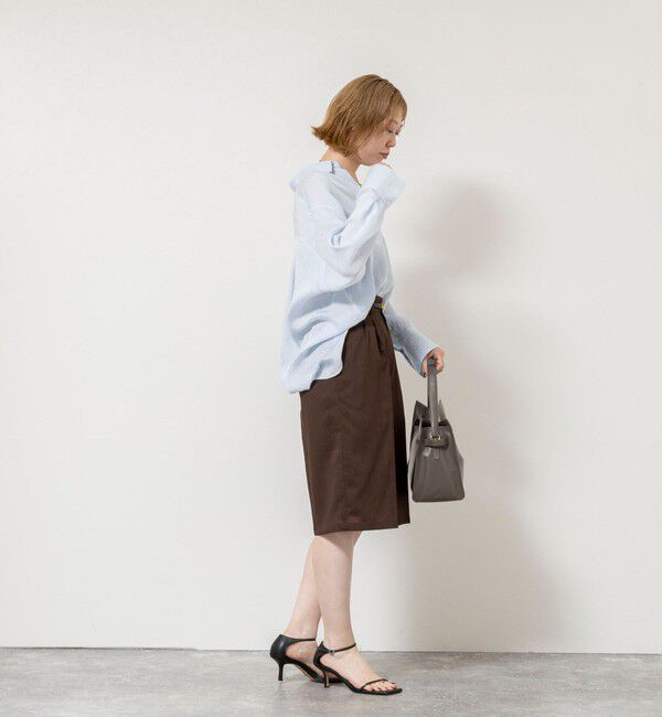 NOLLEY'S sophi「《セットアップ対応》ウォッシャブルリネンライクシアーボイルハーフパンツ」|その他|