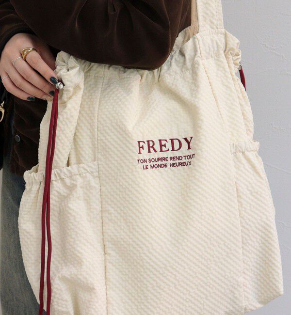fredy emue「《新色追加》【WEB限定カラーあり】撥水サッカーサイドポケットトートバッグ」|トートバッグ|