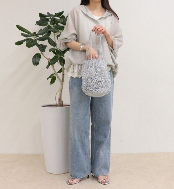 fredy emue「【BAGMATI/バグマティ】ラメコードメッシュラウンドバッグ」|かごバッグ|