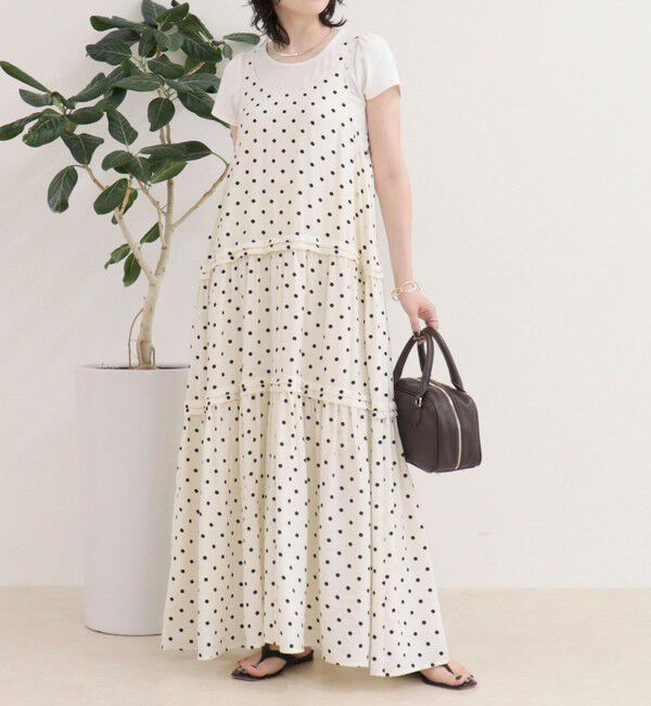 fredy emue「ドットノースリーブワンピース」|ワンピース|