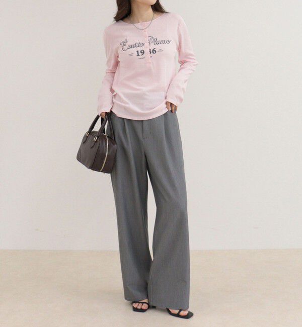 fredy emue「ヘンリーネックグラフィックロンTシャツ」|Tシャツ・カットソー|