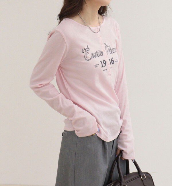 fredy emue「ヘンリーネックグラフィックロンTシャツ」|Tシャツ・カットソー|