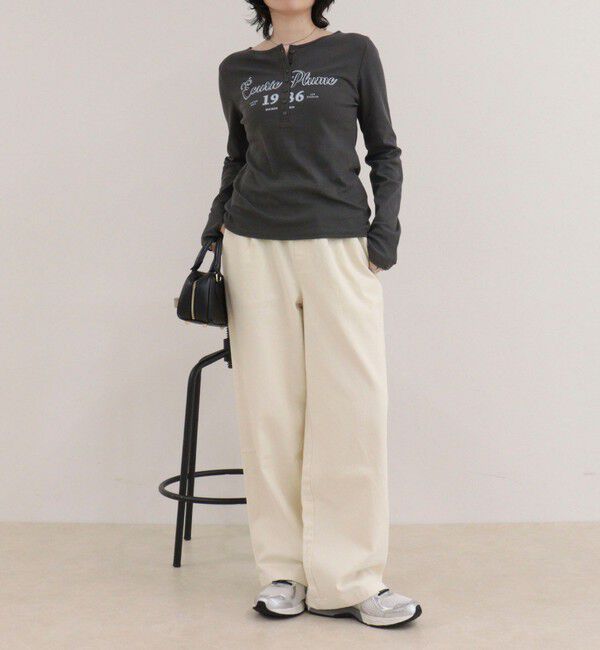 fredy emue「ヘンリーネックグラフィックロンTシャツ」|Tシャツ・カットソー|