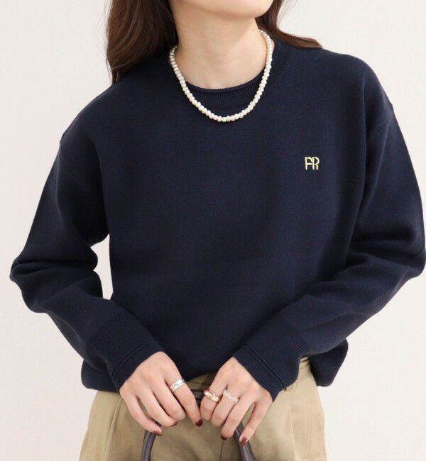 fredy emue「【WEB限定】FR刺繍スウェットニットプルオーバー」|ニット・セーター|